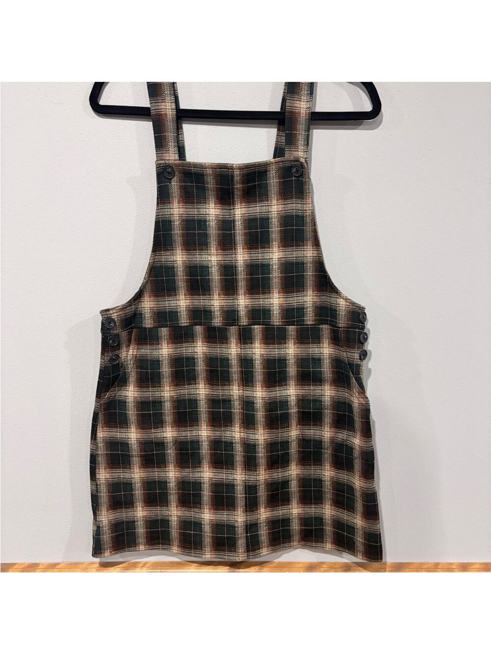 SO Plaid Dress with Button Details - Size Medium